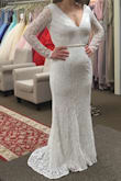 Wearing this for my December wedding. Wonderful dress, especially for the cost! Added a belt to highlight the waist- made it a bit more snug, since it took away the stretch from that area. Otherwise, hemmed it about 4", added a couple buttons to the back (the closure was a bit open, could see the clasps), and it's great! - Natasha J.