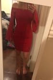 This dress is so cute! I wore it to a company holiday party and it was perfect! It was a little tight, but it is bodycon material so it is a little stretchy. If I got a bigger size it wouldn't be as form fitting. - Megan W.