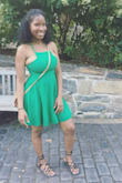 I bought this dress in several colors. It runs a little small but it doable. I'd definitely size 1-2 up.

My breasts were popping out through the sides. - Sophia R.