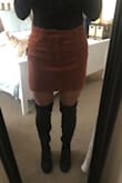 I like the material, the heel height is perfect. They are so comfortable. I'm a 7.5 and usually get an 8 for thicker socks but this boot runs true to size I wish I could exchange them for a 7.5.  There's a huge lump on the right side in the ankle area, a little disappointed because it didn't look like that in the picture. Overall happy just wish the size was smaller and the lump wasn't there. - Ivonne G.