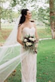 It was so comfortable and perfect for an outdoor wedding in the Mountains of East Tennessee. Fits true to size and looks so expensive. No one believed me when I told them the price. Also, stretchy enough to climb a fence in. Ya know, just in case. - Chelsia
