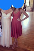 This dress ties up in the back like a corset so don't get too caught up worrying about sizes. It's order your normal size and then the lacing in the back will allow you to tighten as necessary. Super comfortable, fun for dancing and spinning around! Very light and ideal for a summer wedding! - Rebecca R.
