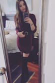The dress is very comfortable, a good length, and super cute. I like that the back is open, and the fit was perfect for me. I also bought the Black Suede over the Knee Boots which were a great match for the outfit. I would highly recommend this dress for the holidays or any other special occasions! - Jessica P.