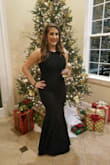 This dress was PERFECT for my formal event for school. I truthfully was somewhere between a L and XL - the L would have had lines across the hips from being stretched too much so I opted for the XL even though items not a snug around the waist. Still very flattering! The details on the neck are simple and classic so will be able to wear in the future without it looking dated. The quality was excellent, and the lining on the inside made it so I did not have to wear a slip/shapewear. - Mackenzie K.