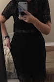 This was my first Lulus purchase and I'm very pleased. The dress is great quality, especially for the price. However, it does run large. I have never actually taken measurements and ordered based on that, but I decided to do so in order to avoid having the dress altered. Based on my measurements I was to order a size large, and when I received it, it was easily a full size too big. The fabric does not stretch, so keep that in mind. After having the excess material taken in, the dress fit like it did on the model. I'd definitely order your regular size, and if you're in between sizes, order the smaller of the two so that the dress fits snugly, as it's intended to. - Lauren S.