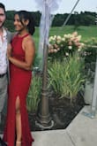 Bought this dress to attend a wedding over the summer. Very beautiful dress and great material. It does run a little big around the chest area (at least for me it did) due to the fact that the fabric stretches, however, it was stunning. - Ines C.