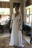 I plan to wear this dress as my wedding dress. Everything fits perfectly, minus the length which is such an easy fix! I'm a cheap bride so the price makes my heart happy. It's not see through at all and has many layers so you can twirl around in it. - Emily M.
