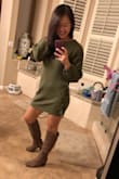 Such a comfortable dress! I thought it would be short on me, but it's perfect length! I thought the sleeves were a little big at first, but I love the look of it! Finally found a nice sweater dress! - Jessica C.