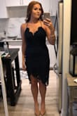 Wore this to a wedding!! Beautiful! Fit great! Used a sticky cup bra and it was perfect! - Nicole P.