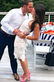 I could not find anything to wear for my rehearsal dinner but ordered this last minute & it was perfect! It has a little bit of stretch but not too much that everything shows. I was afraid the nude material would look cheap but it didn't at all. - Bree J.