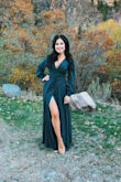 This dress was perfect for a mountain wedding by the river! Not too hot, not too cold! - Isabel M.