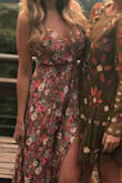 This dress is really pretty. I loved the floral pattern. The top is a little snug. I didn't end up using the clasp because of that. - Kirsten S.