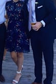 I waited for this dress to come back in stock twice before ordering it and I'm so glad I was able to snag it! I am a small or medium and ordered a medium in this beauty. It fit perfectly. So many compliments and perfect for an upscale Cape Cod wedding! - Kasey K.