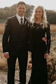 The fabric is not stretchy, but it was perfect to wear for a Fall wedding as the personal attendant. - Julie N.