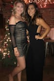 I got a ton of compliments on this jumpsuit! Business in the front, party in the back! The material is stretchy so you can go down a size but not that big of a deal! - Carolyn B.
