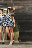 Even though this is a romper, it's pretty short. I wore it for a bachelorette party which was perfect, but not sure if I'll wear it again. Tying the straps was a pain and confusing, this one might need instructions included! I recommend getting help from a friend. I wish I could figure out how to tie it up as a strapless look. Depending how good at tying you are, the top can look bunchy and unflattering. I love the blue print. - Annie H.