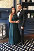 This dress fit me very well. LOVED the adjustable straps! Since I am petite, I did have to get the dress hemmed. I ended up wearing a sticky bra in order to keep the girls in a good place for the cut of the dress. :) - Lisa C.
