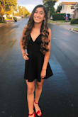 Wore this to homecoming! It looked beautiful and I got lots of compliments on the back of the dress and the style. (I'm the one in the red!) - Nicole D.