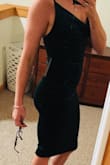 Loved this dress! I needed to bring up the straps by 2 and 1/4 inches for my own personal comfort. Fit wonderfully and it received compliments all evening. - Nicole T.