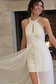 The dress underneath is a little short for my bridal shower, but it is a cute and well-made dress. I got SO many compliments on it.
This dress looks way nicer than any other dresses I have seen for the price. Will wear for fancy occasions more than once I am sure. - Darian G.