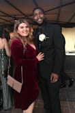 I bought this dress for a wedding and it was a hit! I did have to pin it around the chest area because again it was for a wedding and wanted to be modest but I loved it. I got so many compliments on it and everyone asked where I got it! Here is a pic of myself and my handsome husband (he was a groomsman). - Karen S.