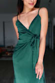 This is THE simple, yet elegant and sexy dress to wear to a holiday party. I'm a petite Asian girl, so the top portion fits a little loose, but it's still the perfect amount of satin-freedom. Oh, and the Forest Green color is to die for. It looks exquisite on satin fabric. With the right kind of high heels, any petite gal can rock this dress. - Maricris B.