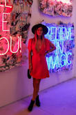 Is super cute, it can be dressed up or down. I wore it for an Art Basel event in Miami. Nice color and fabric, but a nightmare to iron. Also, on me it was longer than what I was expecting. - Jashira R.