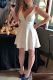 This dress is super cute. I wore thisto my bridal shower and everyone complemented me. It's fun, flirty, classy, and sexy! - Danielle C.