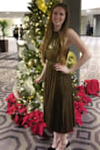 Perfect holiday dress! I got tons of compliments on the color and pleads. A little heavy but still comfortable. - Brittany J.