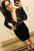 I love this dress!!! So classy yet sexy. Sadly, one of the clasps came off very effortlessly but it was a quick fix. Also, love how you can adjust how much you want to reveal. So comfortable! - Carolina F.