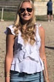 This shirt is so adorable and perfect for the summer with jeans or a skirt! The ruffles are so cute and the material is very good quality. - Taylor H.