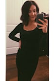 My new favorite dress. Very form fitting, but super comfortable. I got so many compliments. I may just buy it in every color! - Amy F.