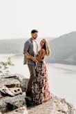 This is an amazing unique dress that fits true to size. It was a little long, so I will need to get it tailored eventually but still worked for my engagement photos. - Kaitlin M.
