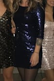 It fit nice and was a good length but I felt that the shoulders were a little too broad. They kept falling down so I felt myself adjusting a lot throughout the night. Other than that, I like the dress. It's comfortable. The sequins under my armpits caught on each other a little but not enough to be annoying. - Lyn L.
