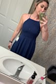 This dress is lightweight and will be great for dancing. It's about an inch too long for me, so I'll need to get it hemmed, but overall a great cut! - Liliana C.