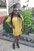 Here in the Caribbean it's summer year round. I wore this to my family Christmas brunch.
I got so many compliments. It fits really great and stays off the shoulder. My only thing is the lining can get quite stuck to you when the weather gets warm. Otherwise it's not a bother.
I love how this yellow compliments my complexion. It's my favourite buy from Lulus yet!! - Maria F.