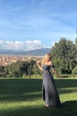This dress is sweet and sexy at the same time! It fits every curve perfectly, hugging at all the right places. The slit is a little high, but it's manageable. I love it so much that I considered getting another in a different pattern! - Kelli K.