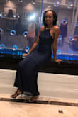 The dress was really nice. But, I wish it was longer for when I put on the heels because you could clearly see my feet when I stood up tall. - Anacia W.