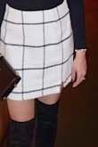 Cute skirt, but sometimes things stick to it because of the material. - Deepa R.