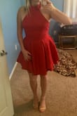This dress is gorgeous, but it is very tight in the waist compared to other Lulus dresses of the same size. It is also a bit longer in the top for those of us with shorter torsos, but it works still! - Jennifer S.