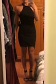This dress is so flattering! I chose not to wear a bra with it and felt so comfortable in it all night. If you are thinking about getting this dress, GET IT. My new favorite black dress. - Katie A.