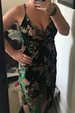 Dress looks beautiful but is super uncomfortable. Slip is significantly tighter than the dress and rides up. The upper bra area is too loose, yet the straps are painfully tight. I would order a size up, but I'm not convinced that would even fit right. - Shannon J.