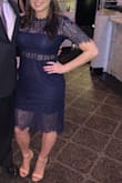 I love this dress and received so many compliments on it. I am usually a medium, but I listened to reviews and ordered a large which fit great! I am going to order different colors!! Highly recommend. I wore this for a wedding and it was classy yet sexy. - Kelly S.