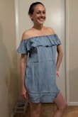 It's all about the comfort! The fabric is super soft. The dress does run a little short. Due to my height I usually have to hem my dresses. I don't mind the length being a little short but if you prefer not to go too high above the knee maybe order the next size up. The dress wrinkles fairly easily, but nothing a little downy wrinkle spray can't fix! Pic taken right out of packaging. Once steamed wrinkles came out very easily. - Kelly M.