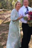 I got so many compliments. The "v" in the front is very deep and I had to pin it at the bottom so my chest didn't come out. The leg slit is high so I pinned it as well. If I hadn't been at a wedding I probably would have left it open though. I usually wear a medium/large, but it's so flowy. I got a small and it fit great! - Amanda N.