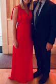 The picture doesn't do it justice from the lighting, but the color is beautiful! I received quite a few compliments when I wore it to a wedding. It was a bit long, but when wearing heels it was perfect. Would definitely recommend! - Cailin F.