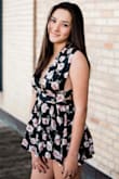 Ordered for my senior pics earlier this year and they didn't fail to disappoint. The material is soft and light and a little slippery, but it is absolutely beautiful. Lots of fun ways to tie up this romper so get creative! - Isabella Q.