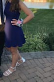 I wore this dress for homecoming this year! At first, I was a little nervous about how it would fit but I would truly satisfied with how it looked and how easy it was to move around in this dress. I would highly recommend!! - Katie M.