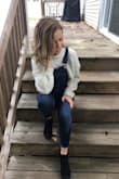 Perfect skinny jean overalls. Read reviews to size up and glad I did!! Great staple to have in your wardrobe. - Brooke U.