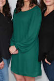 I originally ordered a small, but had to exchange it for an extra small. The sleeves on the xs were still a bit baggy but the rest of the fit was good. The color was pretty and the length was good for me. - Brittany B.